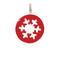 Red Wood Snowflake Cut-Out Ornaments Set
